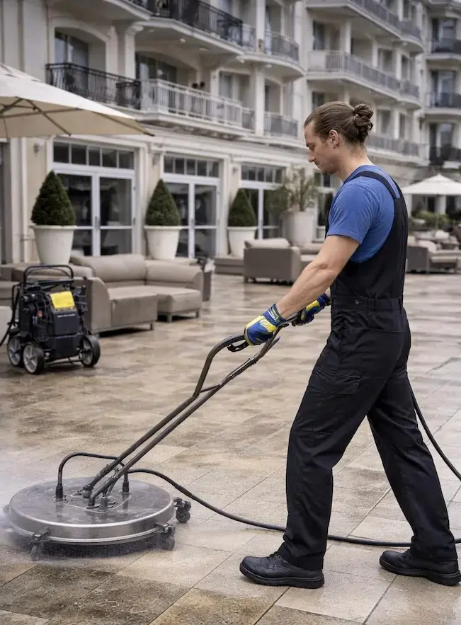 Nettoyage haute pression pour professionnels à Monthey Nettoyage haute pression d’une façade chez un particulier à Monthey, en Valais