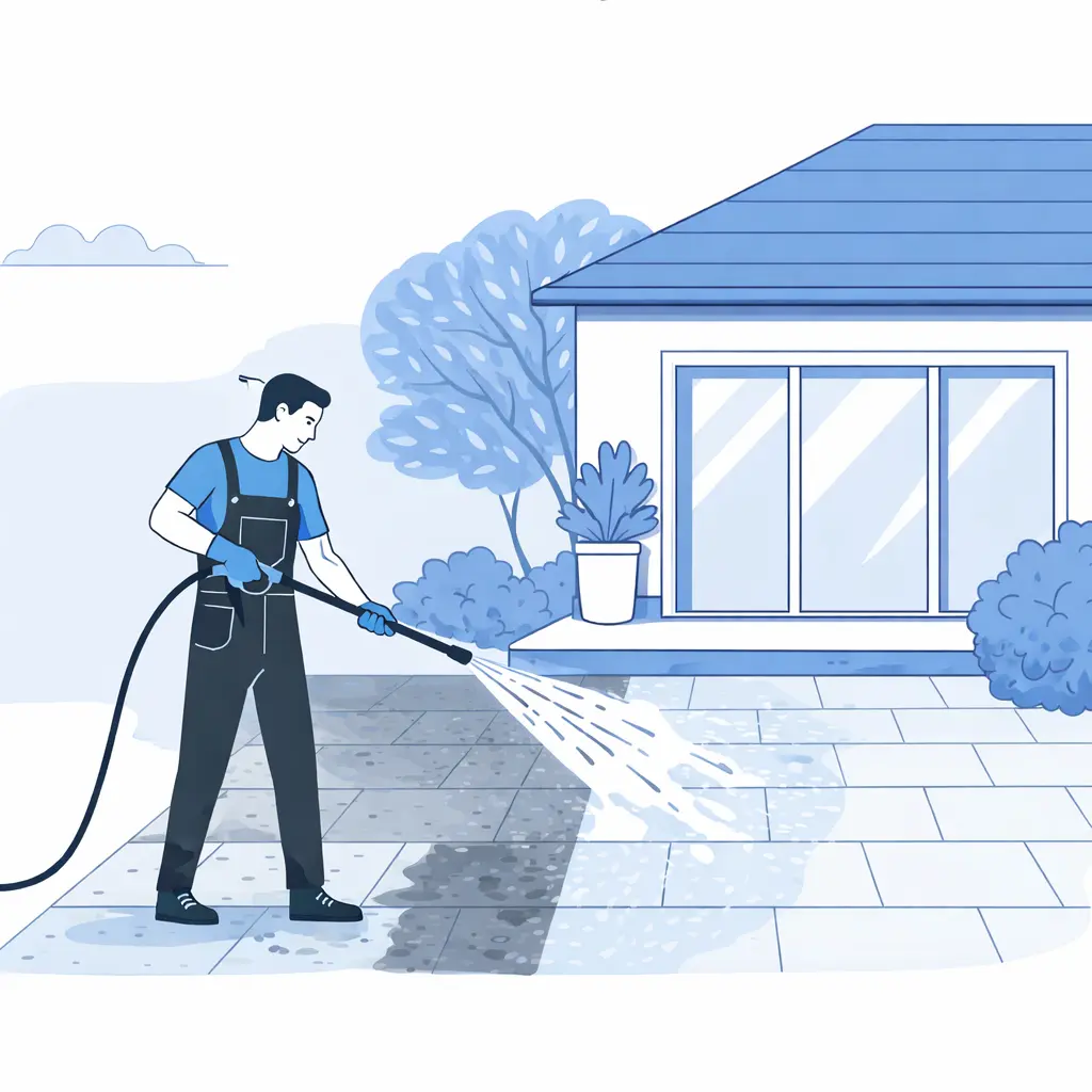 Nettoyage haute pression terrasse